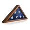 HBCY Creations Rustic Flag Case - SOLID WOOD Military Flag Display Case for 9.5 x 5 American Veteran Burial Flag, Wall Mounted Burial Flag Frame